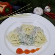 Spaghetti Spinach Alfredo (Light Version)