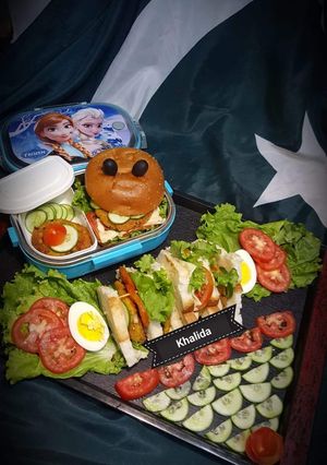 A picture of Chicken Shami kabab Sandwiches.