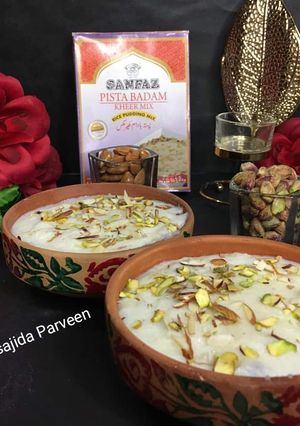 A picture of Sanfaz pista badam kheer mix (Rice Pudding Mix).