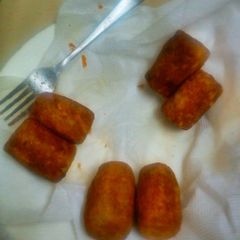 Sausage and potatoes snack A picture of Sausage and potatoes snack.