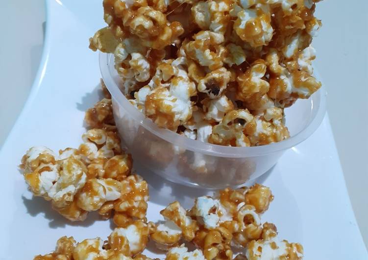 makanan Popcorn caramel Jadi, Menggugah Selera