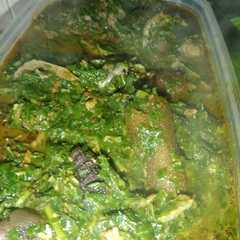 A picture of Afang Soup.