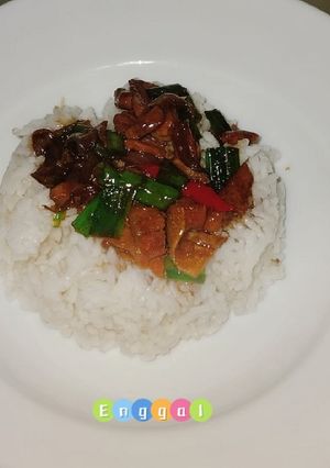 Foto resep Rice with a Spicy Teriyaki Salmon