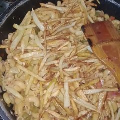 Chicken fries Macaroni A picture of Chicken fries Macaroni.