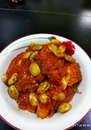 Foto resep Telur ceplok sambel pete