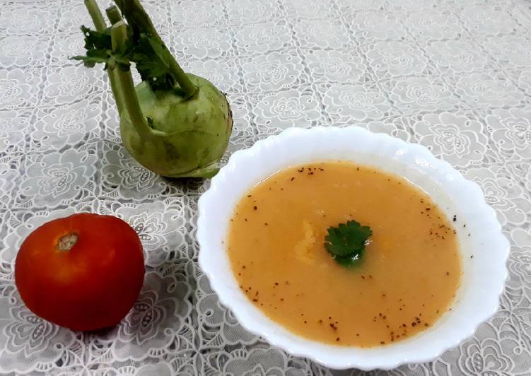 Easiest Way to Make Ultimate Kohlrabi n tomato soup