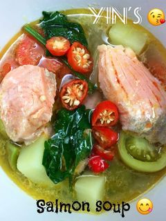 Foto resep Sup ikan salmon