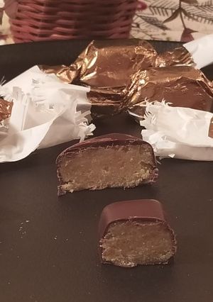 Narancsmarcipán szaloncukor recept fotója