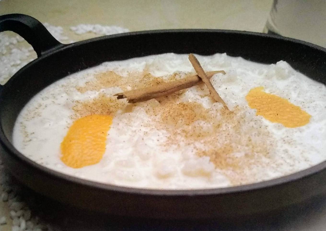 Arroz con leche cremoso