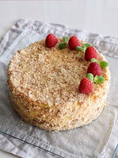 Una foto de Pastel rápido! Tarta con palmeritas y la crema pastelera | DarixLAB