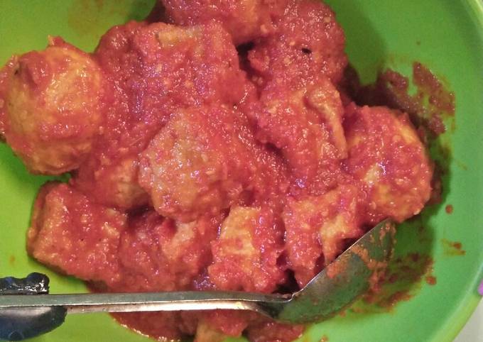 Resep: Tahu telur bumbu bali Rumahan