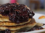 Una foto de pancakes chia