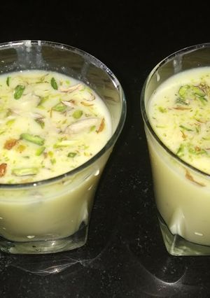 A picture of Badam milkshake.