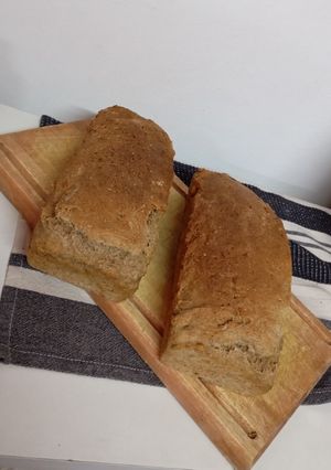 Una foto de Pan integral sin amasar