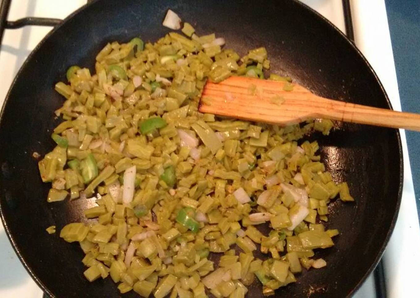 Nopalitos fritos. ॐ