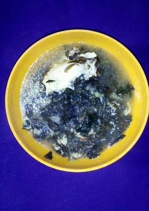 Foto resep Sayur daun singkong + telur