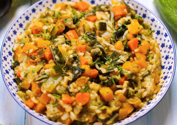 Verduras con arroz al estilo Thai