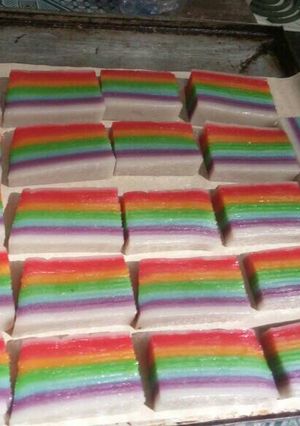 Foto resep Kue pepe / lapis rainbow