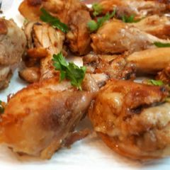 A picture of Pan fried Drumsticks.
