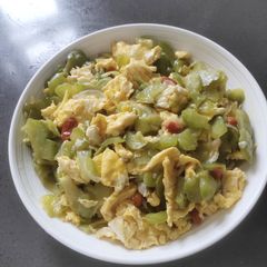 A picture of Ampalaya con Egg.