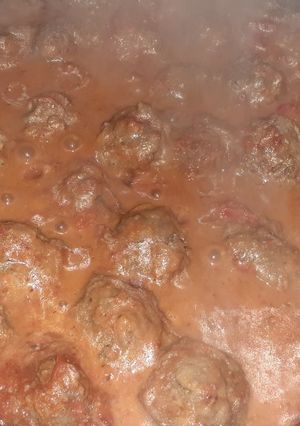 Una foto de Fideos con albóndigas