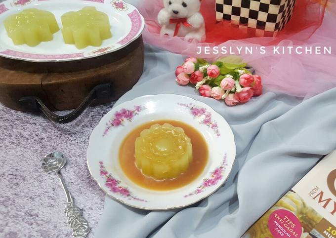 Puding Melon Saus Karamel