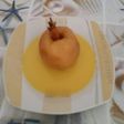 Manzana al micro con zumo de naranja