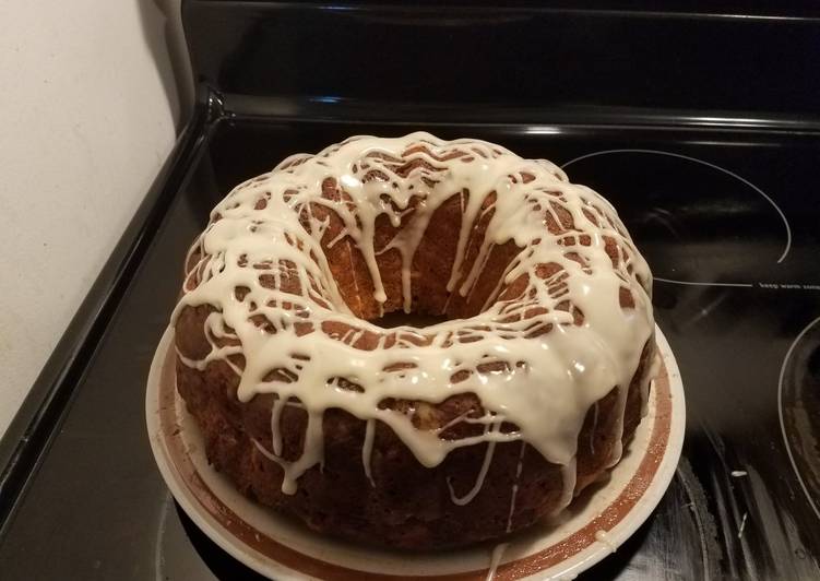 Steps to Prepare Speedy Cider-Glazed Apple Bundt Cake