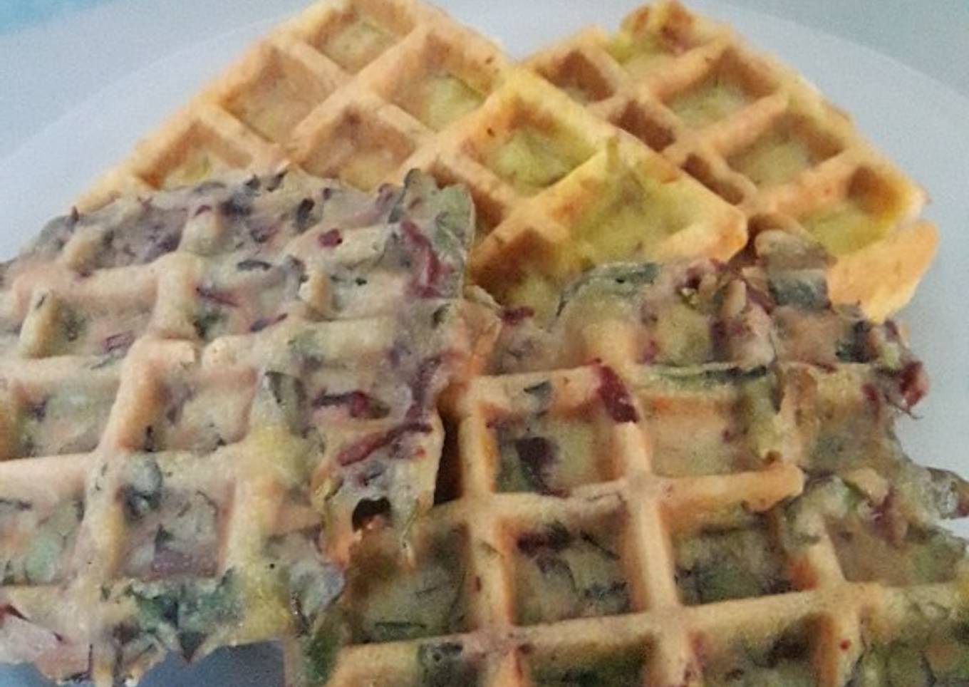 Waffles de vegetales