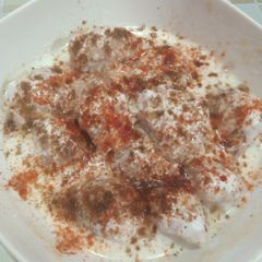 A picture of Dahi Vada.