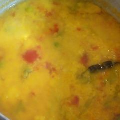 A picture of Mung dal with vegetables.