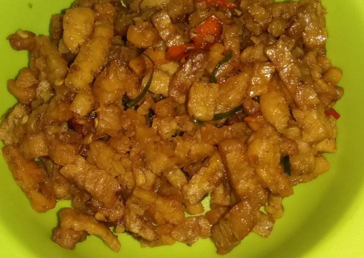 Kering Tempe PedasManis (pelengkap Nasi Kuning)