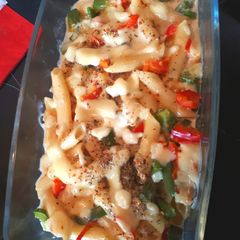 A picture of Baked penne pasta.