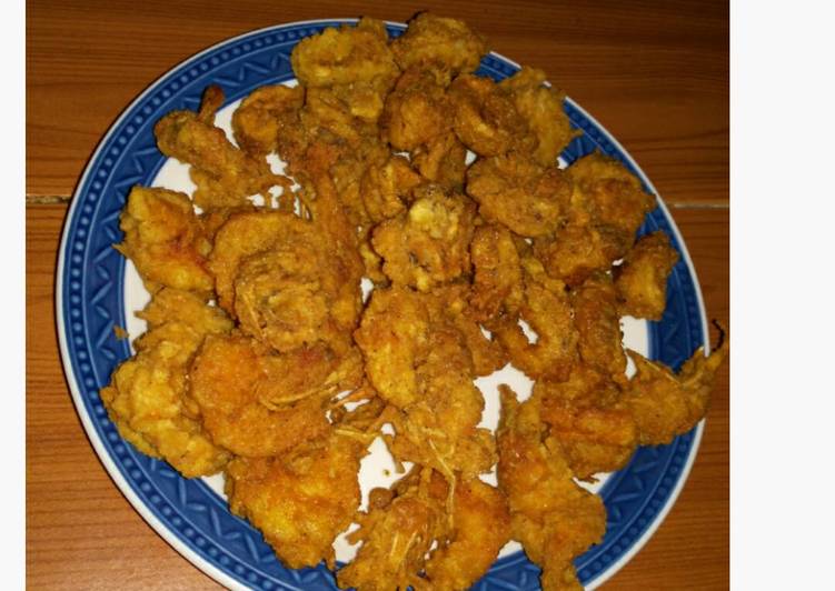 Resep Cumi udang tepung - saos telur asin Anti Gagal