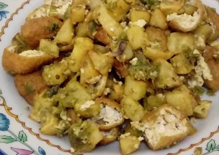 Kentang tahu sambal hijau