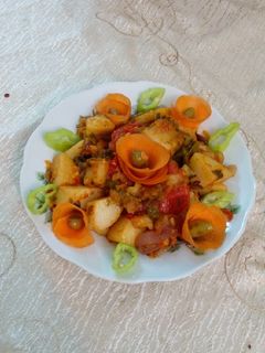 صورة لوصفة صينية بطاطس بالخضار