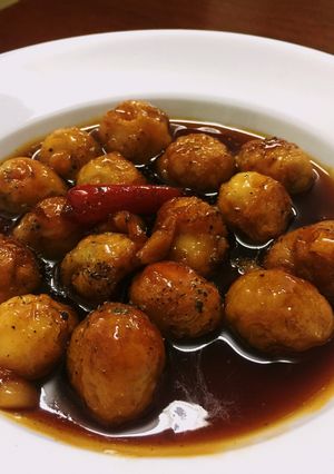 Hình của món Trứng cút rim.