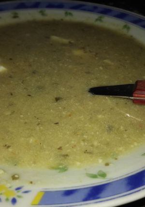 Una foto de Sopa proteica keto