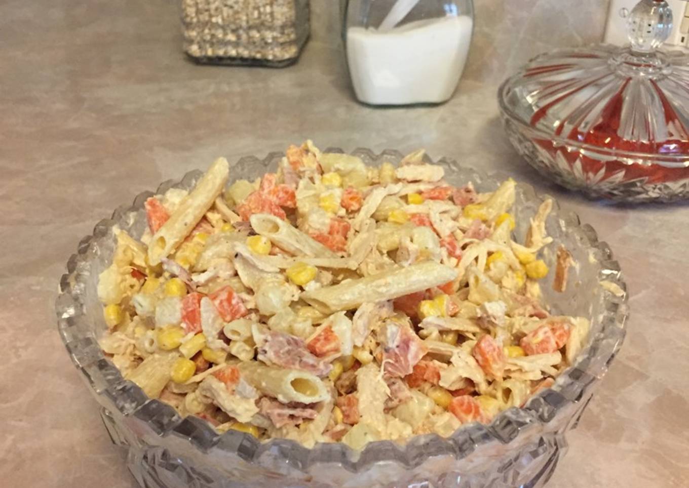 Ensalada de pollo con pasta