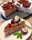 Puncsos gesztenyepüré torta, sütés nélkül
