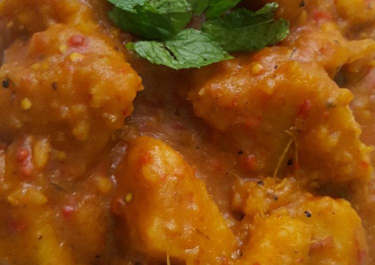 Recipe of Speedy Yam porridge garnished with mint leaf for coolness | Satisfyingrecipe.web.app