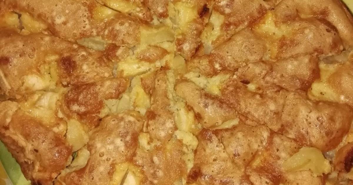 Рецепт вкусной шарлотки с яблоками на сковороде