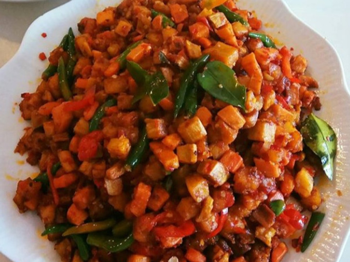 Resep Sambel goreng ubi kuning pedas yang Menggugah Selera
