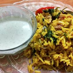 A picture of Tomato bath Tomato pulao Thakkali Sadam.