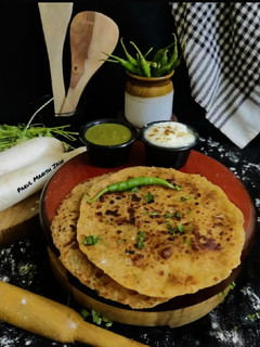 A picture of Radish and Onion Paratha.