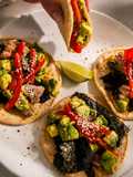 Tuna Tacos with Avocado and Bell Pepper