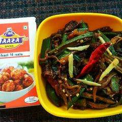 A picture of Achari Bhindi masala.