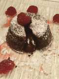 Tortino di cioccolato extra fondente ai lamponi