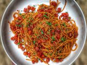 A picture of linguine sausage