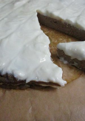 Foto principal de Bizcocho de tofu con crema de queso y miel para dieta